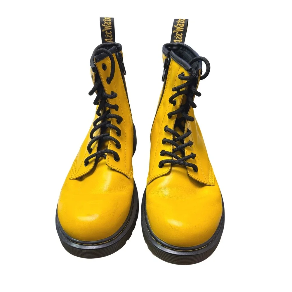 Dr Martens Yellow Side Zip Leather Boots Unisex 1460 J Msz 4 Lsz 5 JY004 SH 08 U
